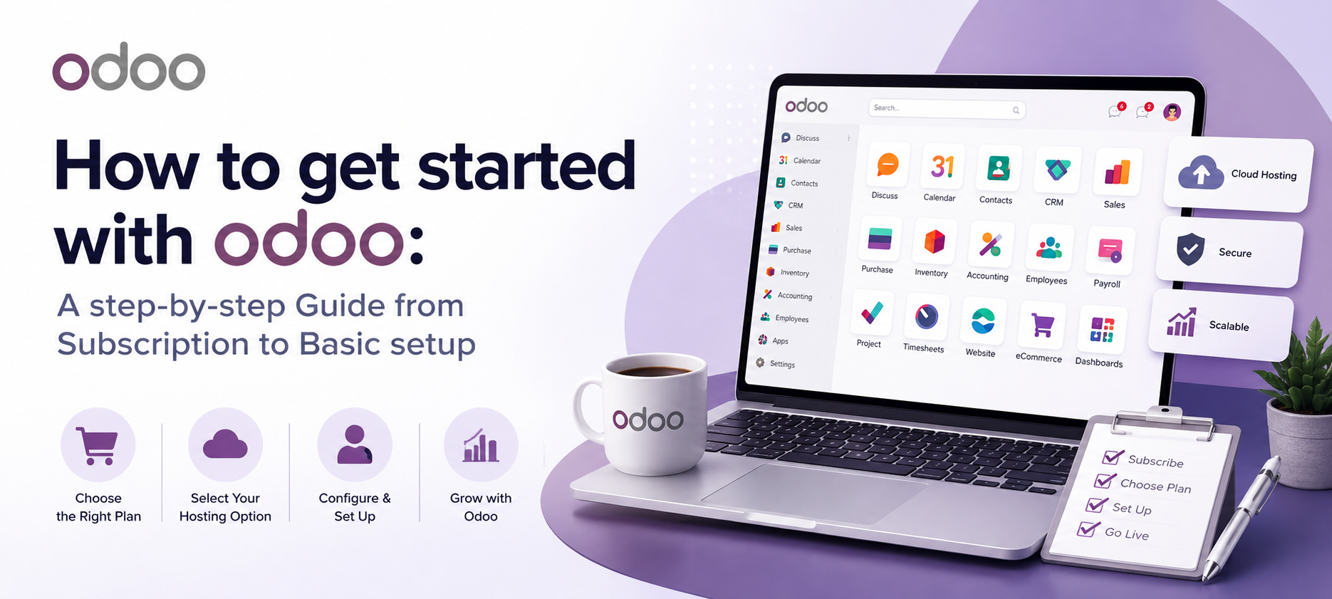 How to get started with odoo: A step-by-step Guide from Subscription to Basic setup