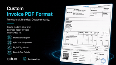 Custom Invoice PDF Format | Professional Invoice Report Template with QR Payment & Digital Signature