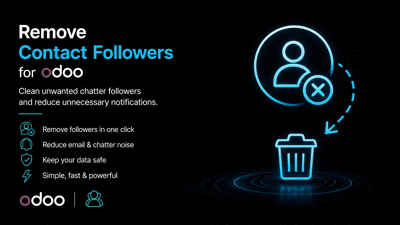 Remove Contact Followers | Odoo Chatter Follower Management & Cleanup Tool