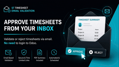 Timesheet Validation from Email in Odoo | Email-Based Timesheet Approval Workflow | Validate Timesheets Directly from Email