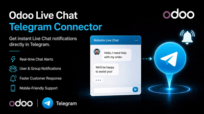 Website visitor chat alert | Live Chat Telegram Alerts | Telegram Notification for Odoo Live Chat | Customer Live Chat Telegram Alerts | Live Chat Telegram Integration | Live Chat Message Alerts on Telegram